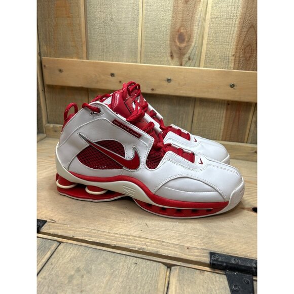US9.5 Nike Flight Shox Basketball Shoes White/Red 309182-161 Rare EU43 main image 6